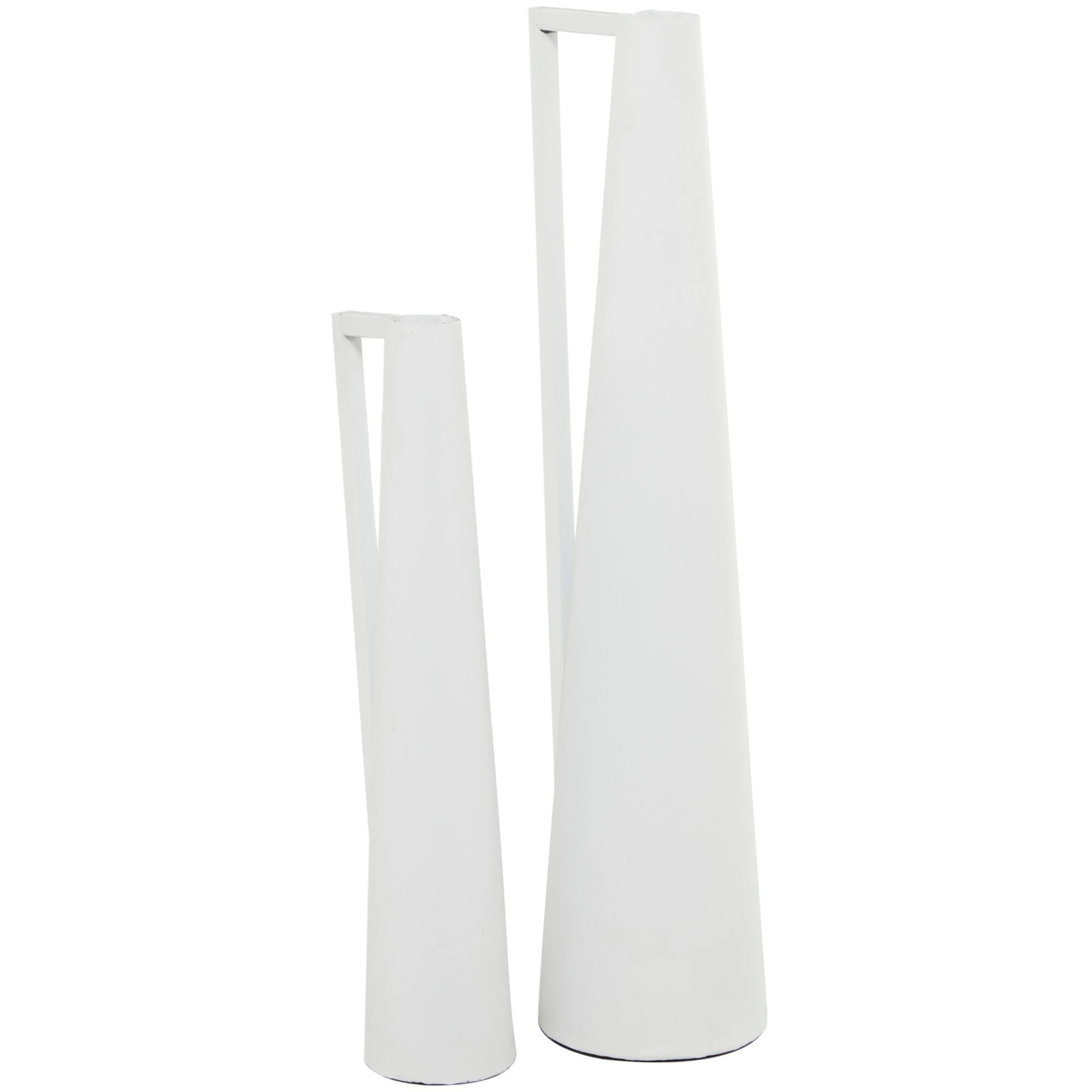 CosmoLiving by Cosmopolitan Metal Slim Vase with Handles Set of 2 22
